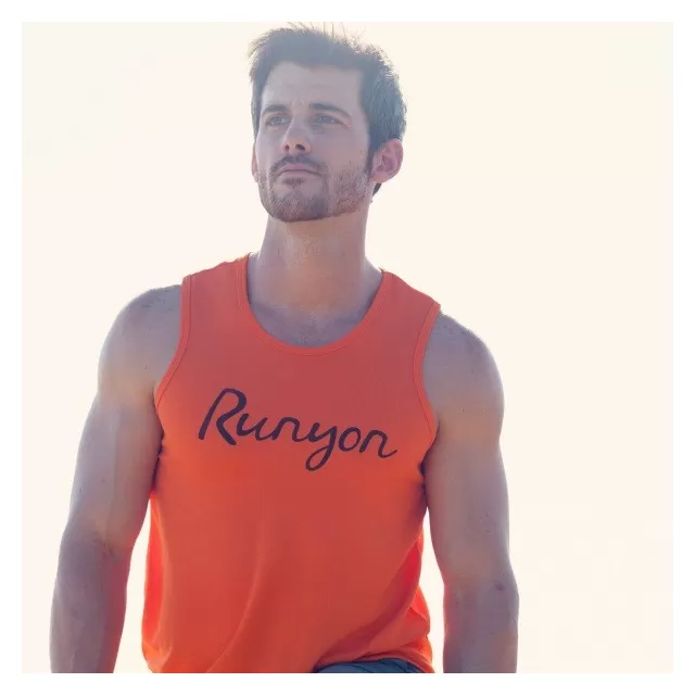 Runyon Canyon Apparel Orange Performance Running Singlet Made In USA