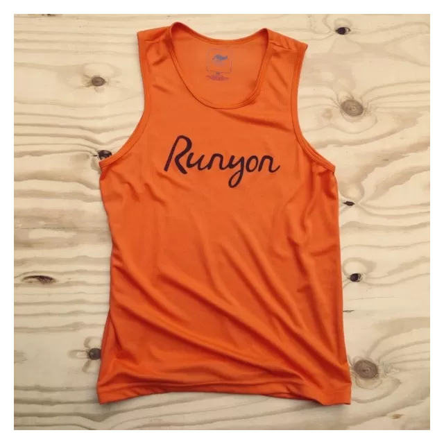 Runyon Canyon Apparel Orange Performance Running Singlet Made In USA