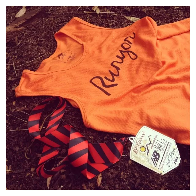 Runyon Canyon Apparel Orange Performance Running Singlet Made In USA