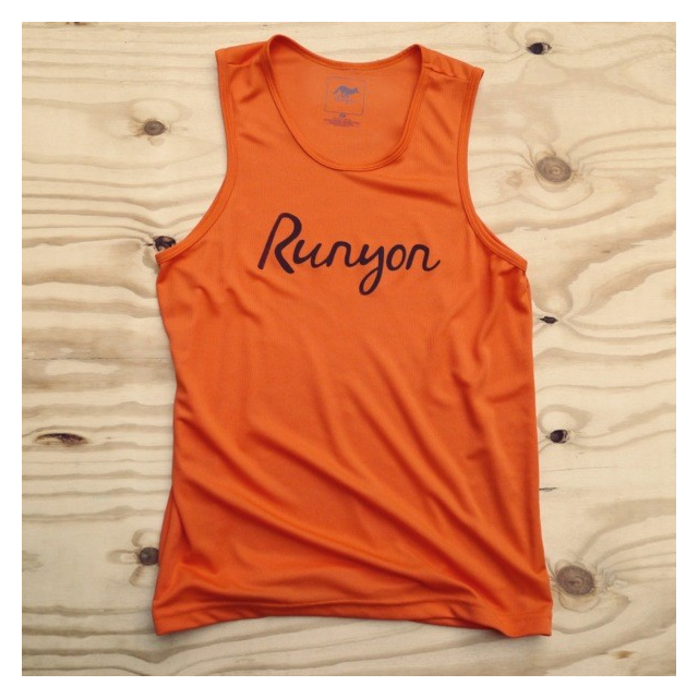 Runyon Canyon Apparel Orange Performance Running Singlet Made In USA