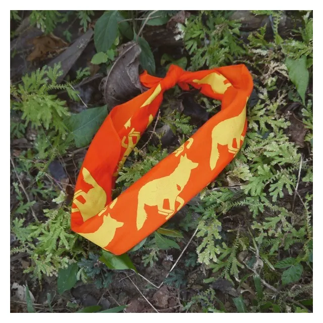 Runyon Orange Neon Yellow Signature Bandana American Made In USA