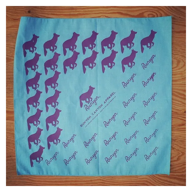 Runyon Canyon Apparel Purple Turquoise Bandana Made In USA