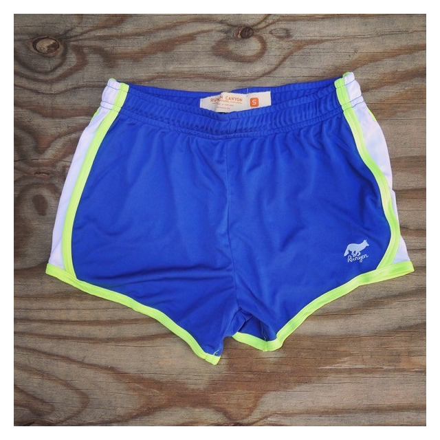 Runyon Canyon Apparel Womens Rad Royal Neon Training Shorts Made In USA