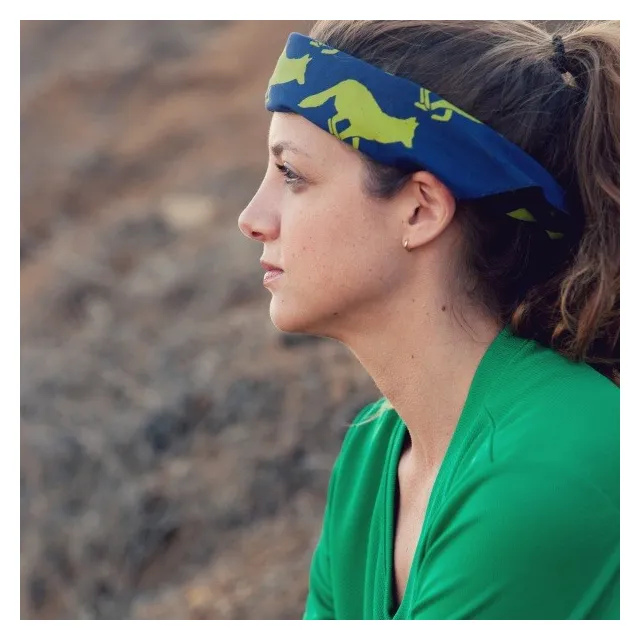 Runyon Navy Neon Yellow Signature Bandana American Made In The USA