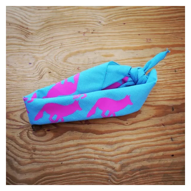 Runyon Canyon Apparel Signature Totally Hot Pink Turquoise Bandana Made In USA