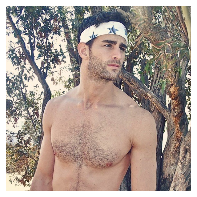 Runyon Canyon Apparel Blue Striped Star Bandana Made In The USA