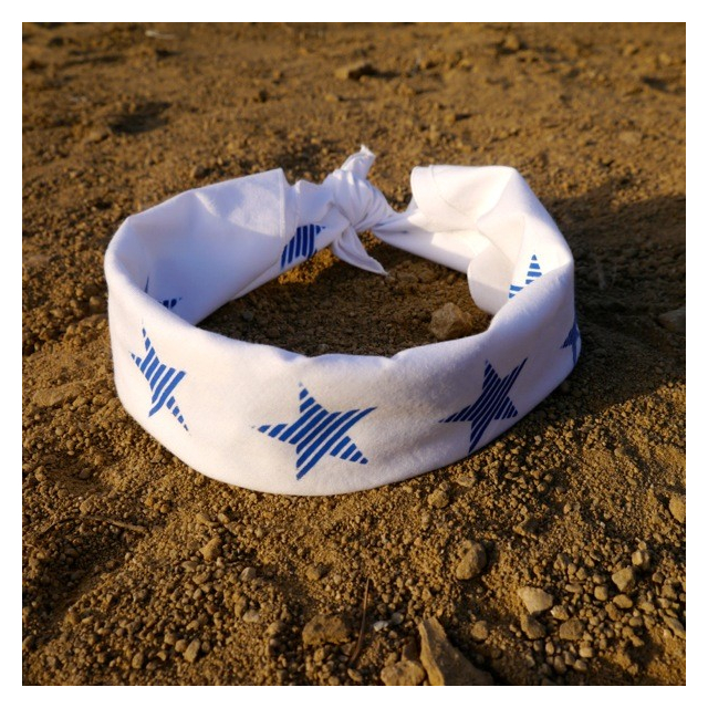 Runyon Canyon Apparel Blue Striped Star Bandana Made In The USA
