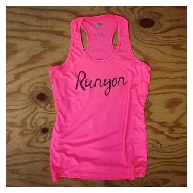 Runyon Canyon Apparel Women's Hot Pink Script Yoga Tank