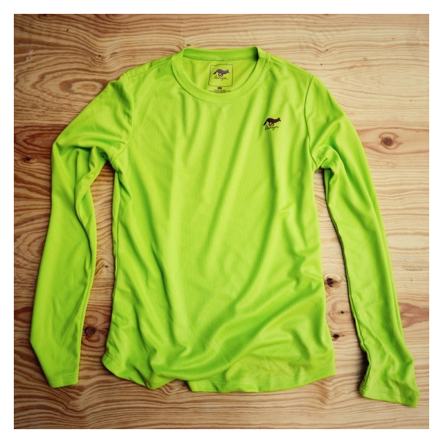 Runyon Canyon Apparel Womens Lime Green Long Performance Trail Shirt Made In USA