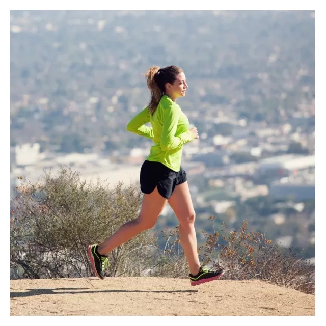 Runyon Canyon Apparel Womens Bright Lime Long Performance Trail Shirt Made In The USA