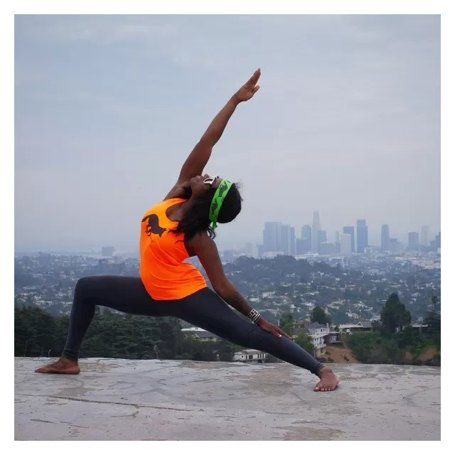 Runyon Canyon Apparel Womens Signature Neon Orange Yoga Tank Made In USA