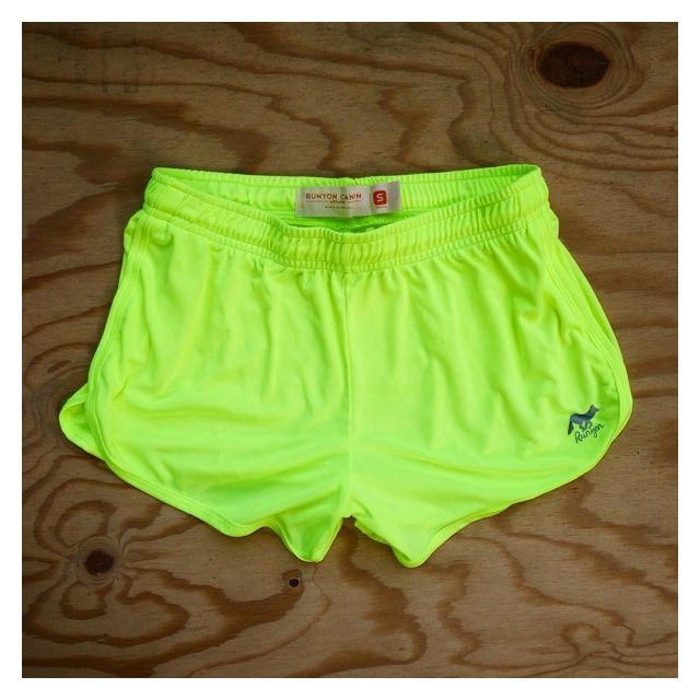 Runyon Canyon Apparel Womens Neon Basic Training Running Shorts - Made In USA