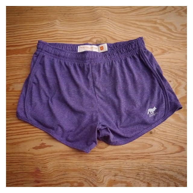 Runyon Canyon Apparel Womens Purple Heather Workout Fitness Shorts