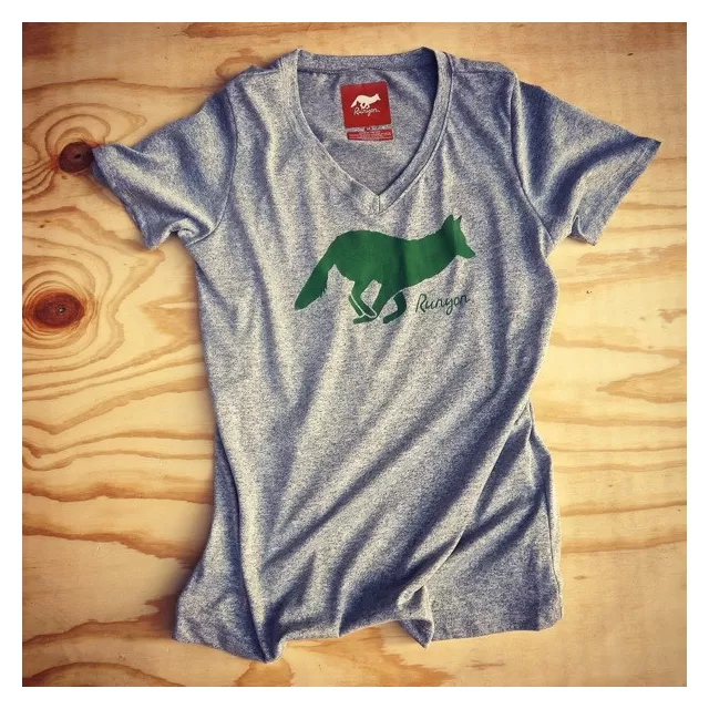 Runyon Canyon Apparel Womens Signature Green Forester Performance V Neck Shirt Made In The USA