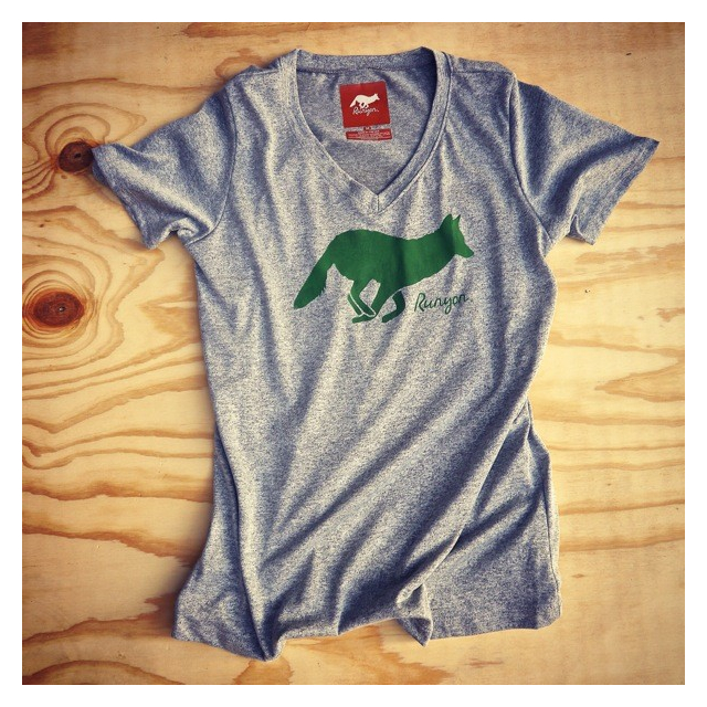 Runyon Canyon Apparel Womens Signature Green Forester Performance V Neck Shirt Made In The USA