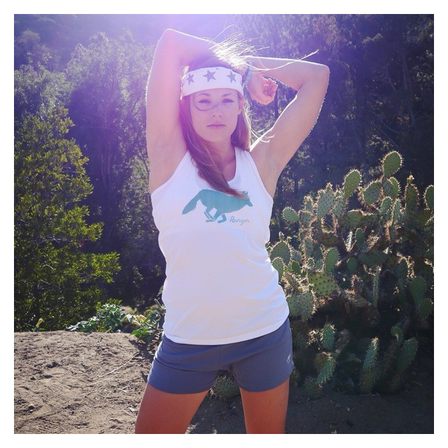 Runyon Canyon Apparel Womens Signature Teal Yoga Tank Made In USA