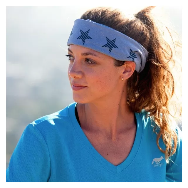 Runyon Canyon Apparel Denim Striped Star Bandana Made In USA