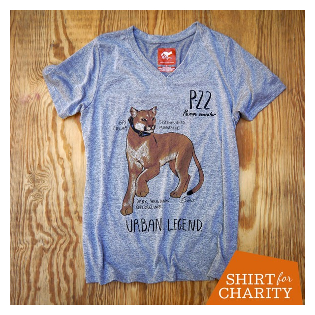 Runyon Women's Mountain Lion P-22 Fitness Shirt for Charity, Made In USA