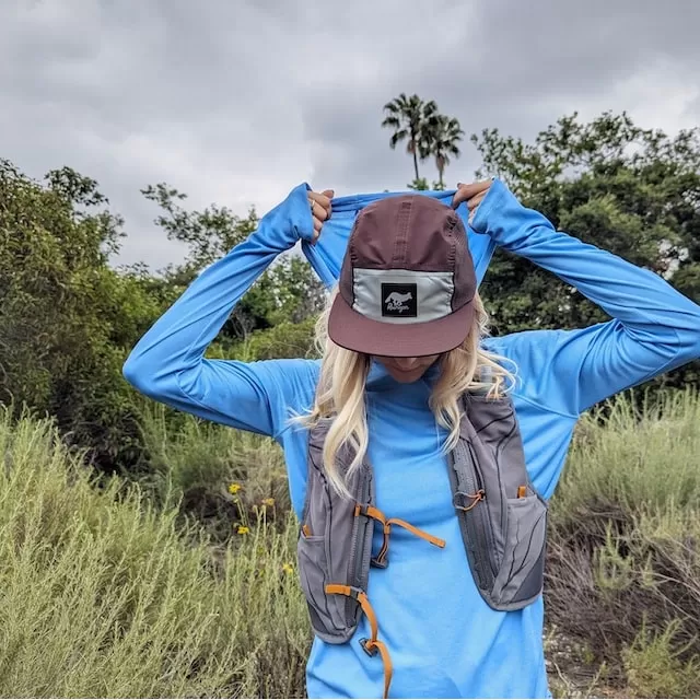 Runyon Unisex Light Baby Blue Sun Hoodie Shirt Long Sleeve Thumbholes Sun Protection Quick Dry American Made In USA