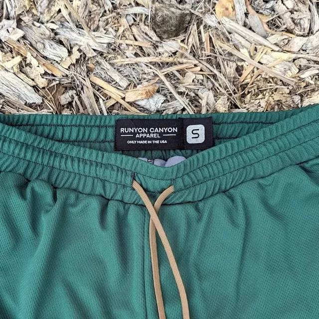 Runyon Forest Green Running Short - Retro Ranger 4" Inch Workout Short American Made In USA