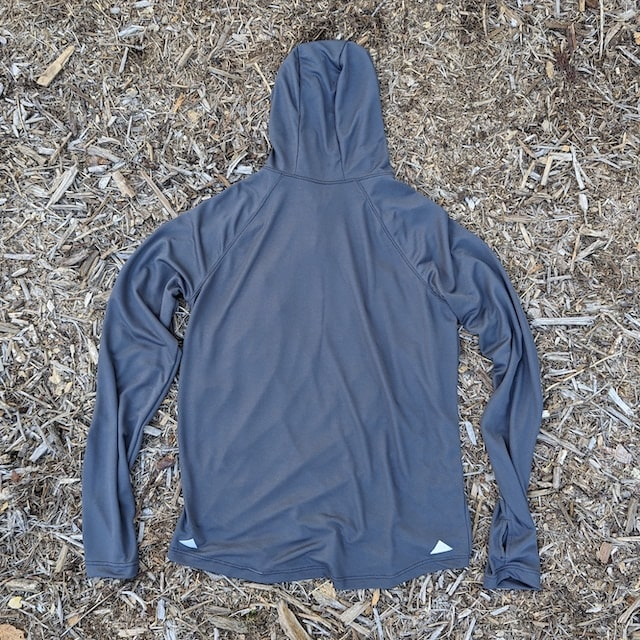 Runyon Men's Charcoal Dark Grey Sun Hoodie Shirt Long Sleeve Thumbholes Sun Protection Quick Dry American Made In USA