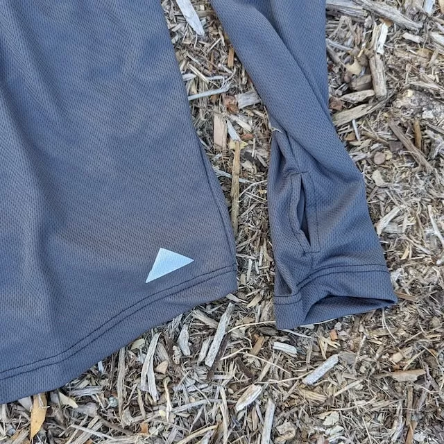 Runyon Unisex Charcoal Dark Grey Sun Hoodie Shirt Long Sleeve Thumbholes Sun Protection Quick Dry American Made In USA