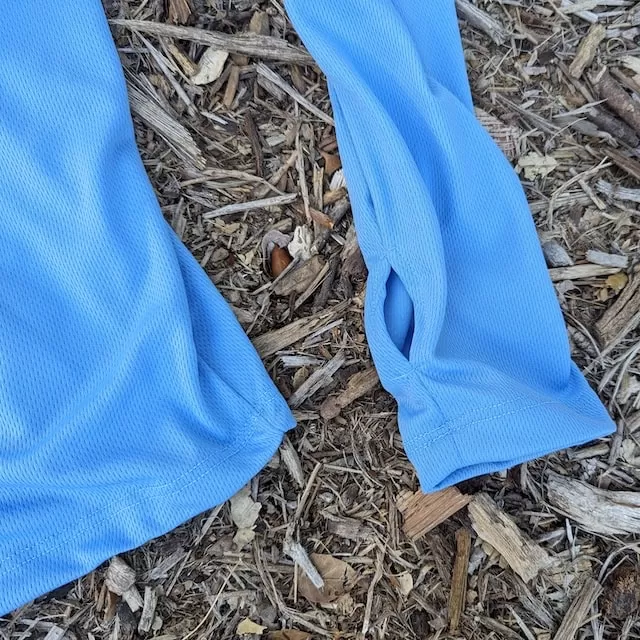 Runyon Men's Light Baby Blue Sun Hoodie Shirt Long Sleeve Thumbholes Sun Protection Quick Dry American Made In USA Runyon Men's Light Baby Blue Sun Hoodie Shirt Long Sleeve Thumbholes Sun Protection Quick Dry American Made In USA