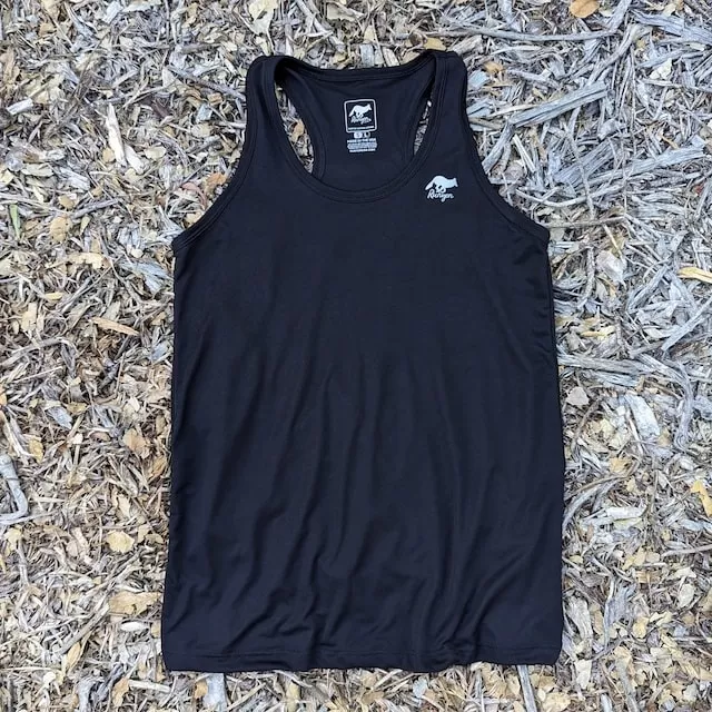 Runyon Men's Black Racerback Fitness Tank Top - Running, Workout, Gym Singlet - Made In The USA