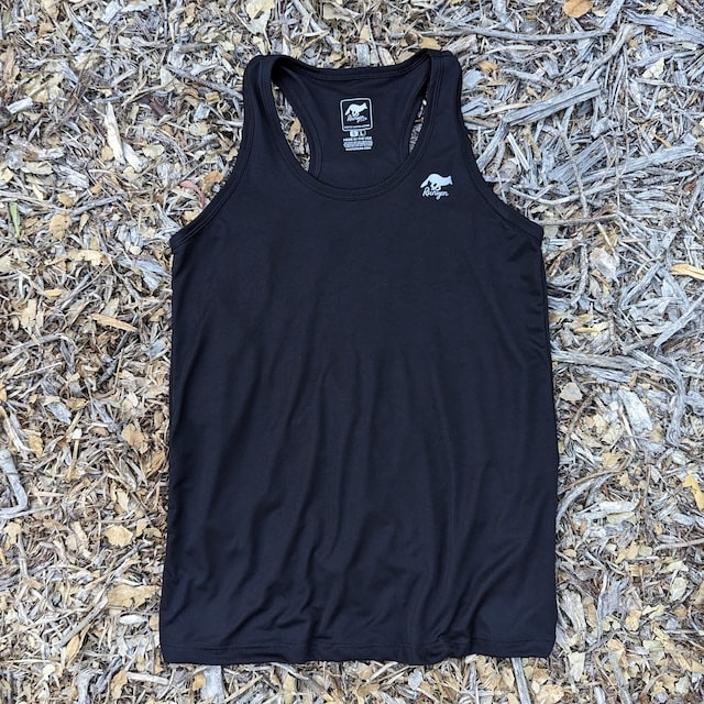 Runyon Men's Black Racerback Fitness Tank Top - Running, Workout, Gym Singlet - Made In The USA