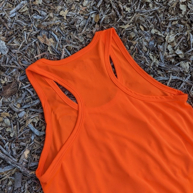 Runyon Men's Neon Orange Racerback Fitness Tank Top - Running, Workout, Gym Singlet - Made In The USA