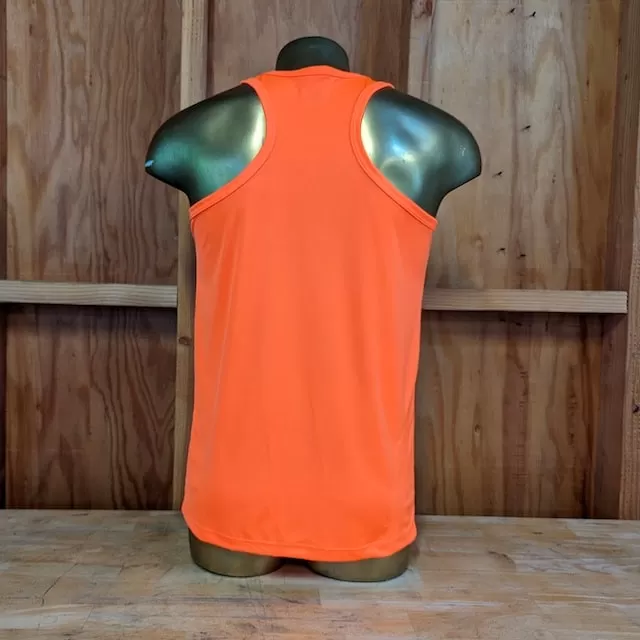 Runyon Men's Neon Orange Racerback Fitness Tank Top - Running, Workout, Gym Singlet - Made In The USA