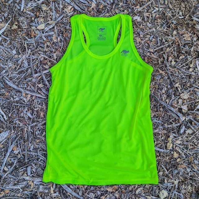 Runyon Men's Neon Yellow Racerback Fitness Tank Top - Running, Workout, Gym Singlet - Made In The USA