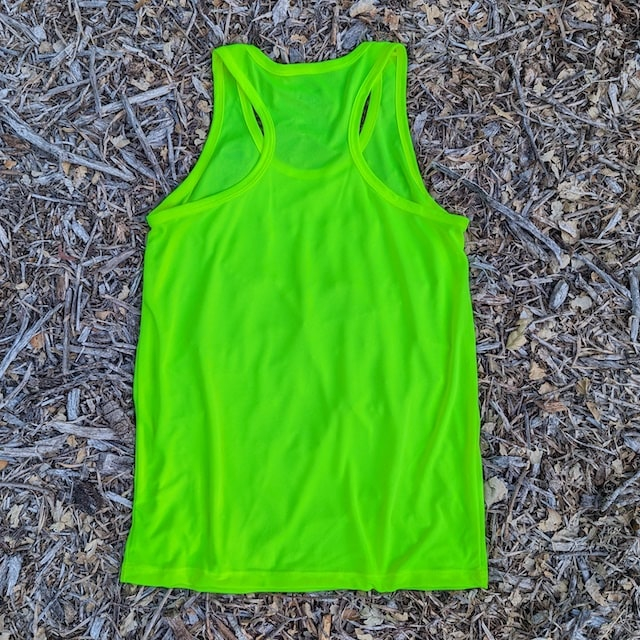 Runyon Men's Neon Yellow Racerback Fitness Tank Top - Running, Workout, Gym Singlet - Made In The USA