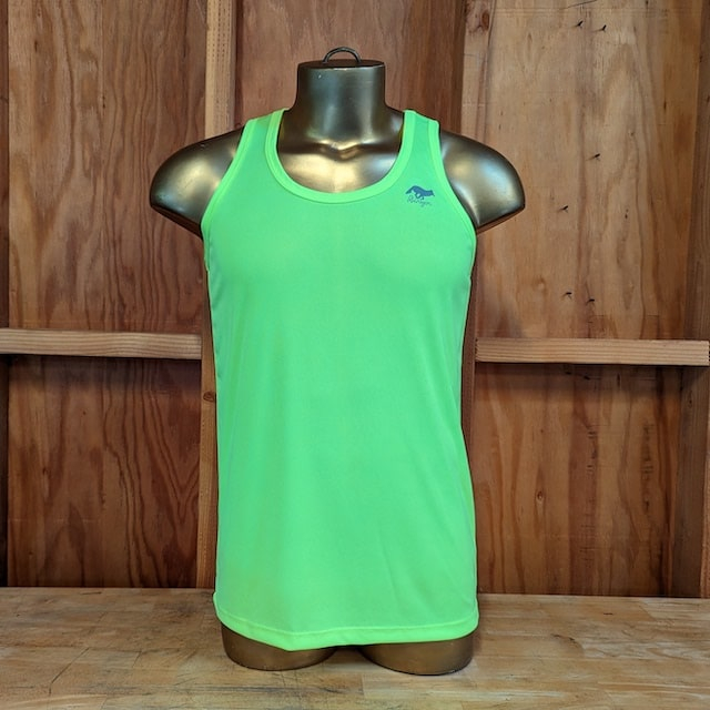Runyon Men's Neon Yellow Racerback Fitness Tank Top - Running, Workout, Gym Singlet - Made In The USA
