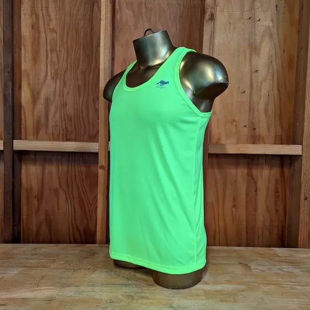 Runyon Men's Neon Yellow Racerback Fitness Tank Top - Running, Workout, Gym Singlet - Made In The USA