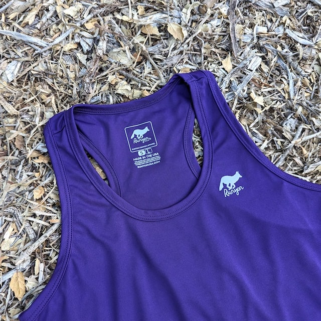 Runyon Men's Purple Racerback Fitness Tank Top - Running, Workout, Gym Singlet - Made In The USA