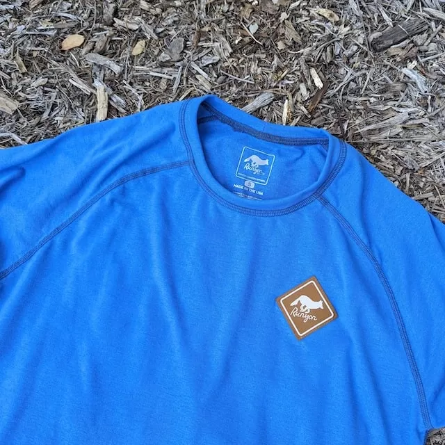 Runyon CozyLite Royal Blue Raglan Camp Shirt - Running, Hiking, Workout Shirt American Made In USA Runyon CozyLite Royal Blue Raglan Camp Shirt - Running, Hiking, Workout Shirt American Made In USA