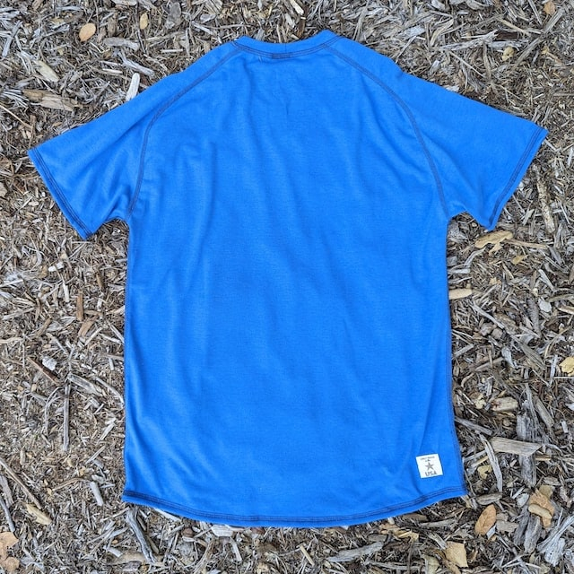 Runyon CozyLite Royal Blue Raglan Camp Shirt - Running, Hiking, Workout Shirt American Made In USA