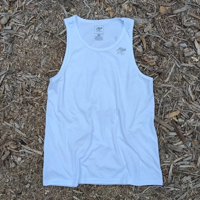 Runyon Canyon Apparel Mens White Performance Tank (Made In USA) Runyon Canyon Apparel Mens White Performance Tank (Made In USA)