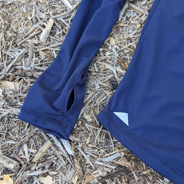 Runyon Unisex Navy Blue Sun Hoodie Shirt Long Sleeve Thumbholes Sun Protection Quick Dry American Made In USA