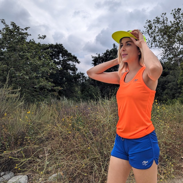 Runyon Women's Neon Orange Racerback Fitness Tank Top - Running, Workout, Gym Singlet - Made In The USA