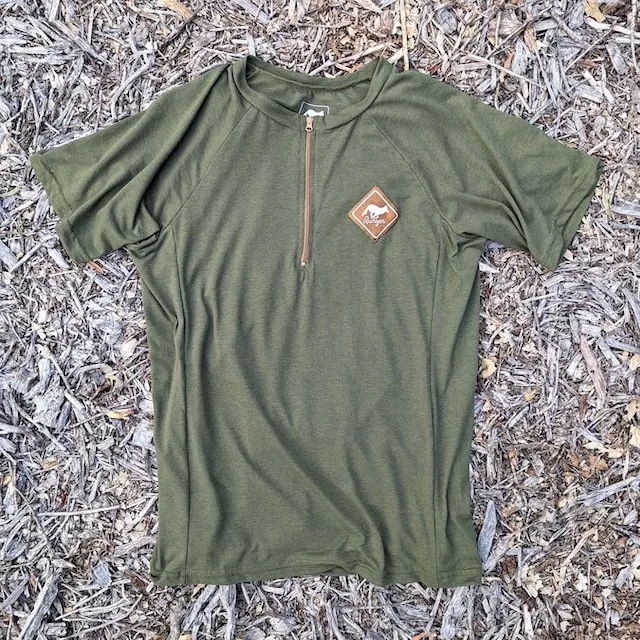 Runyon Men's American Made In USA Classic Cycling Jersey - Olive Green - CozyLite