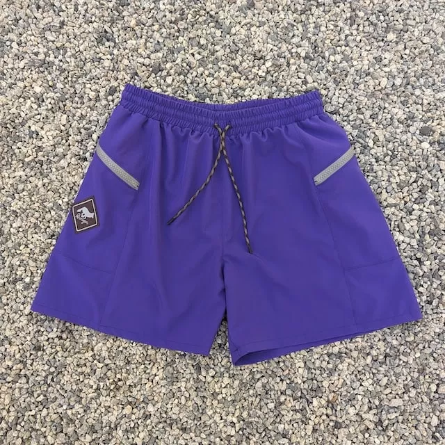 Runyon Women's Unisex TrailStash 5" Gravel Short 2.0 Shell - Purple Short for Hiking, Trail Running, Workouts