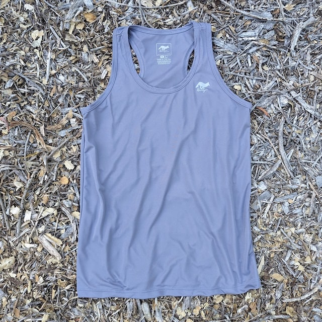 Runyon Men's Steel Grey Racerback Fitness Tank Top - Running, Workout, Gym Singlet - Made In The USA