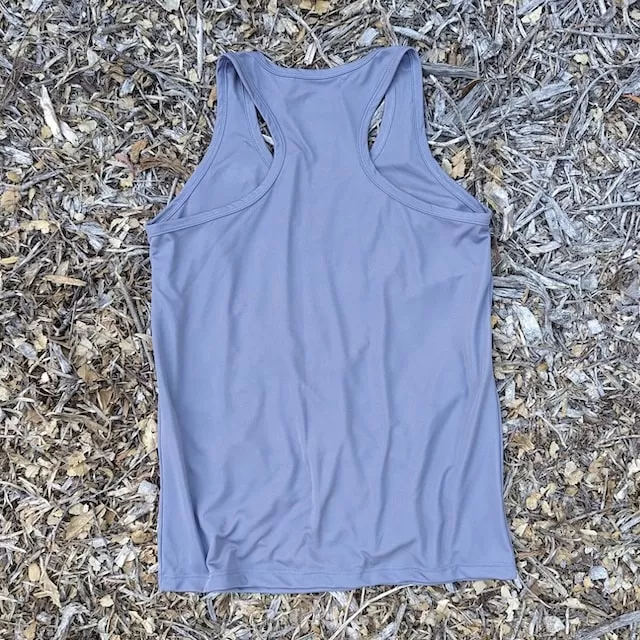 Runyon Men's Steel Grey Racerback Fitness Tank Top - Running, Workout, Gym Singlet - Made In The USA
