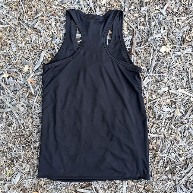Runyon Women's Black Racerback Fitness Tank Top - Running, Workout, Gym Singlet - Made In The USA