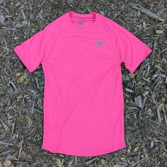 Runyon Canyon Apparel Women's Unisex Hot Pink Workout Shirt, Running Shirt | Made In USA
