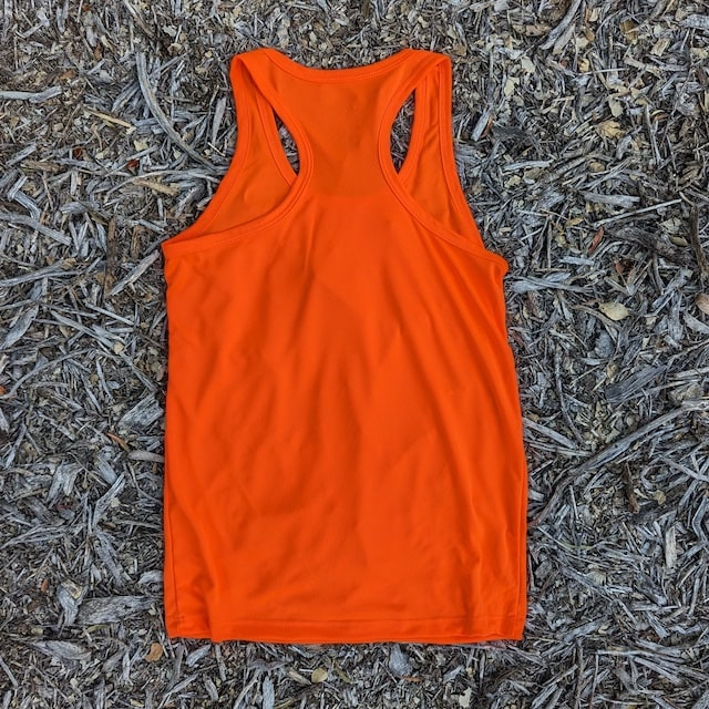 Runyon Women's Neon Orange Racerback Fitness Tank Top - Running, Workout, Gym Singlet - Made In The USA