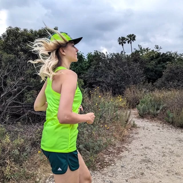 Runyon Women's Neon Yellow Racerback Fitness Tank Top - Running, Workout, Gym Singlet - Made In The USA