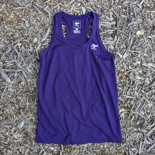 Runyon Women's Purple Racerback Fitness Tank Top - Running, Workout, Gym Singlet - Made In The USA